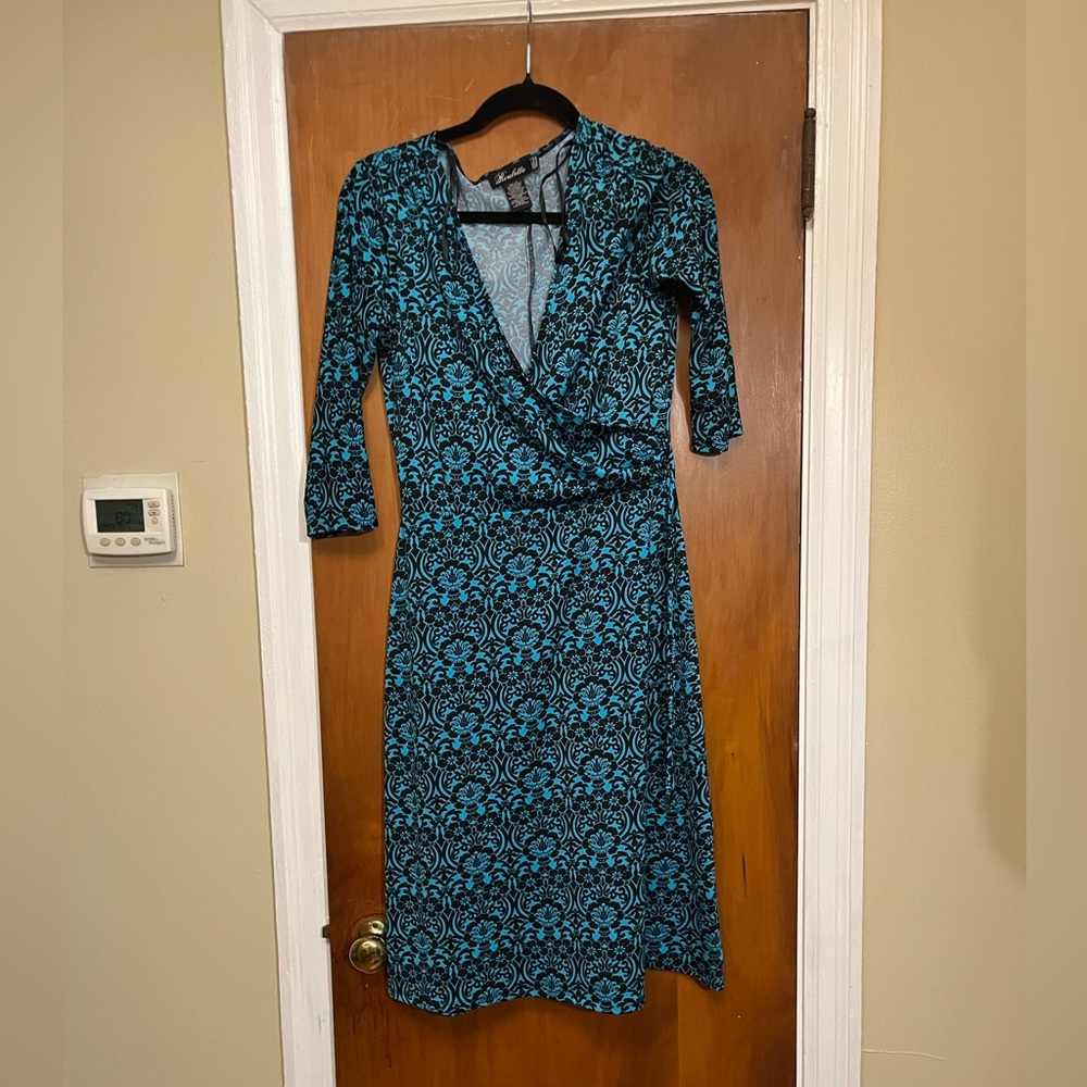 Roulette Black and teal color Women’s Dress Size M. AA